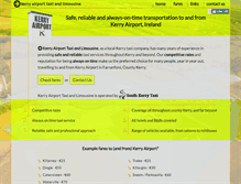 Tablet Screenshot of kerryairporttransfer.com